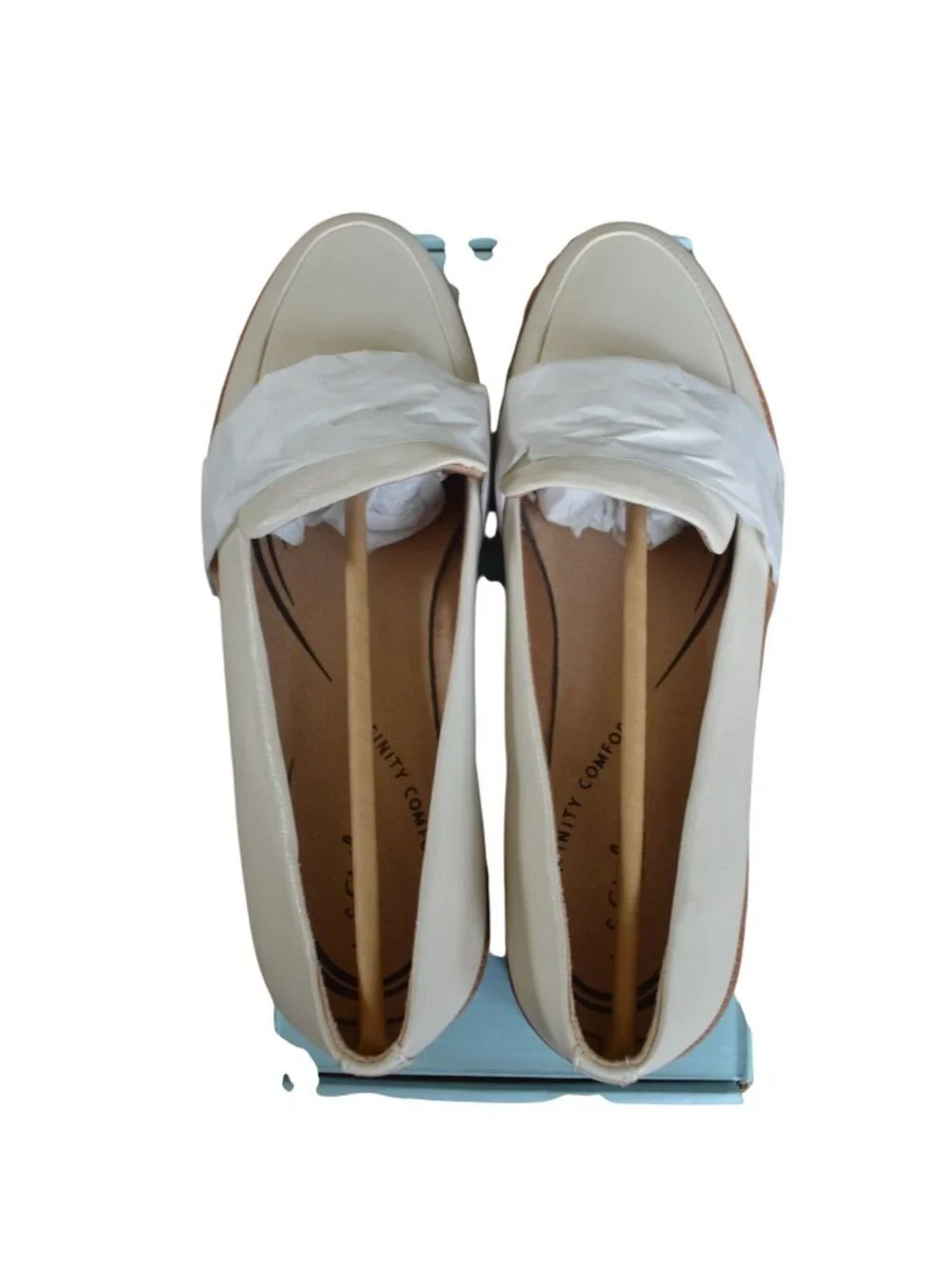 New LifeStride Women's Optimist Loafers Bone Size 11W Neutral Preppy Coquette
